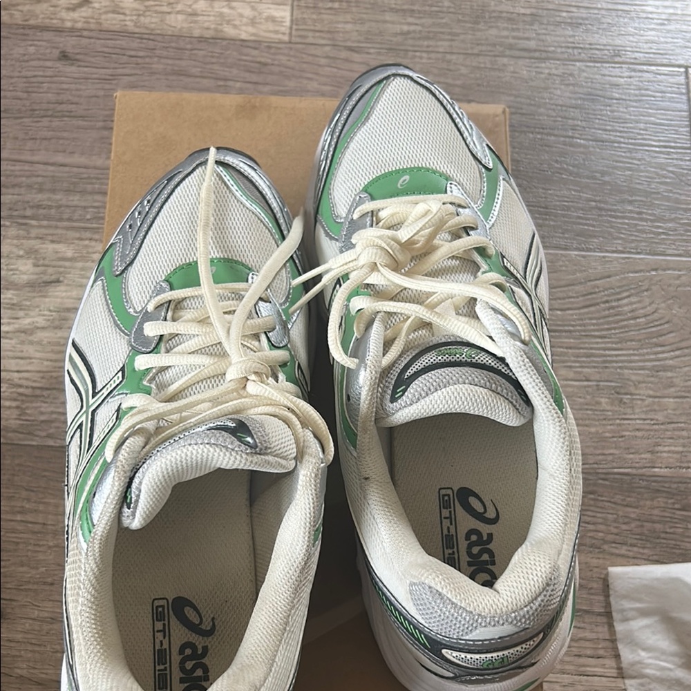 ASICS Green and White Athletic Sneakers - Picture 9 of 11